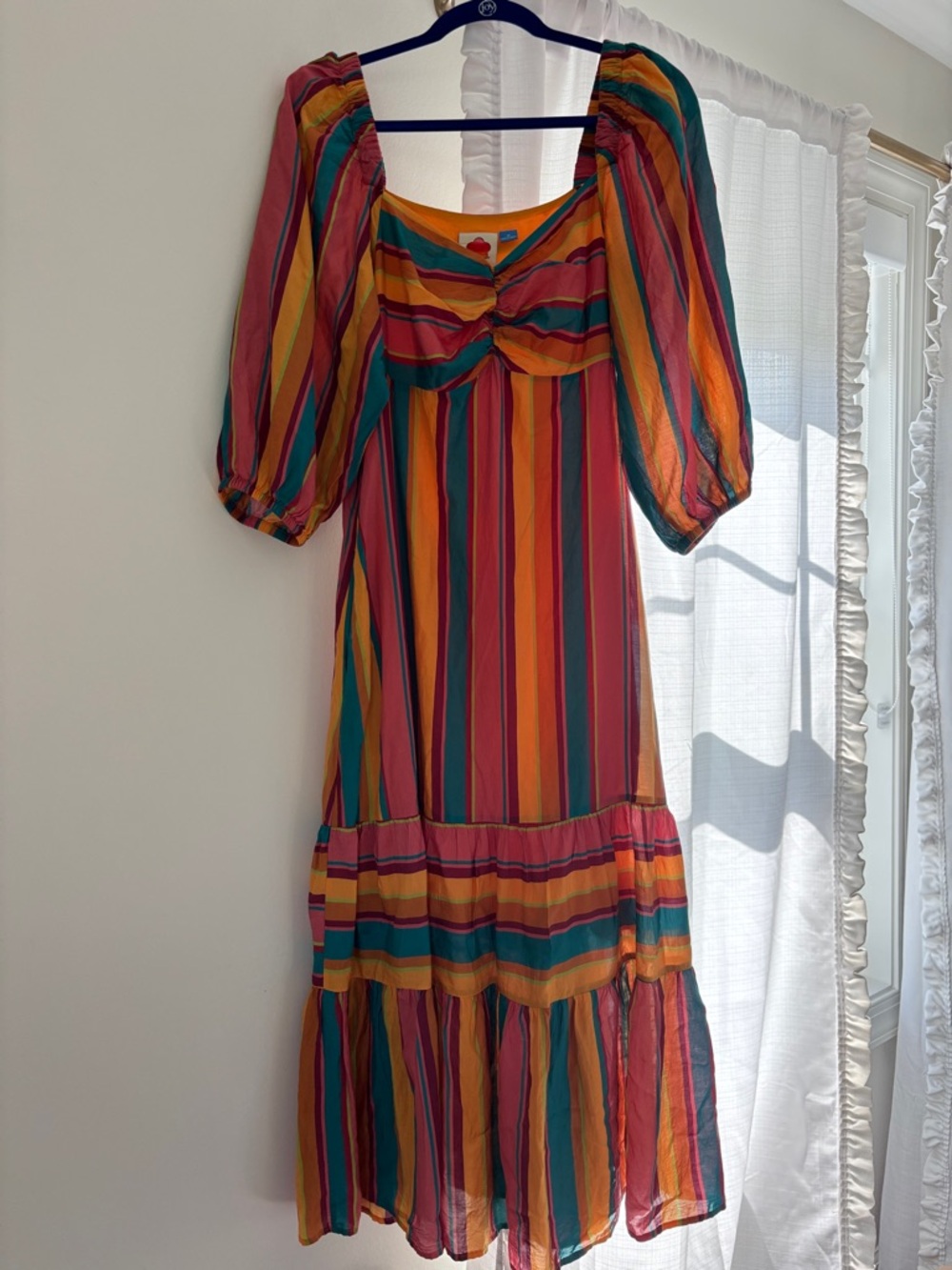 Farm Rio Striped Midi Dress